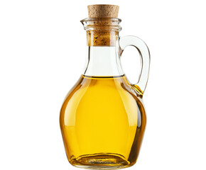 A bottle of extra virgin olive oil, cut out white background. PNG