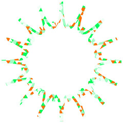 ステンドグラス風吹き出し　三角形模様　ギザギザした形