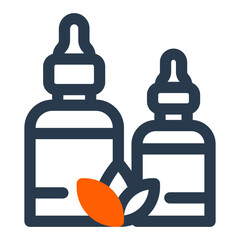 Essential Oil Bottles with Leaf Motif