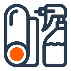 Yoga Mat Cleaner Spray and Rolled Mat