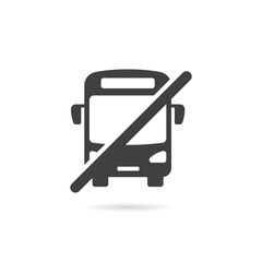 Vector Isolated No Bus Icon