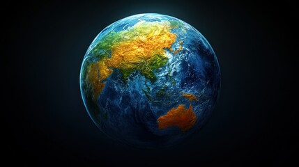 Fototapeta premium Earth, space, illuminated, Asia, Earth from space