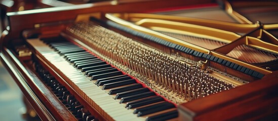 Grand Piano Mechanism Close-up, musical instrument
