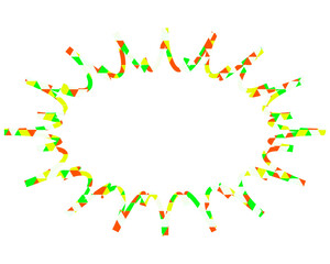 Fototapeta premium ステンドグラス風吹き出し 三角形模様 細長いギザギザした形