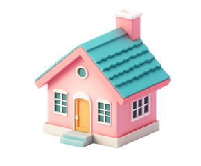 Real estate, mortgage, loan concept. 3d vector icon. Cartoon minimal style.