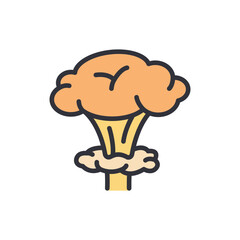 Explosion colored icons, minimalist vector illustration ,simple transparent graphic element .Isolated on white background