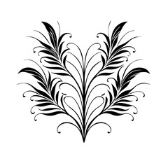 Vector gold leaves on white background isolated. Wavy drawn line branches, nature, plants luxury design elements.Modern floral art deco seamless pattern. Vector damask illustration with leaves.
