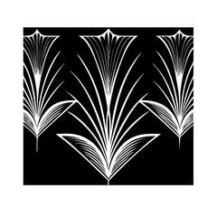 Vector gold leaves on white background isolated. Wavy drawn line branches, nature, plants luxury design elements.Modern floral art deco seamless pattern. Vector damask illustration with leaves.
