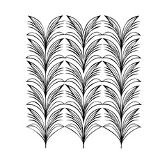 Vector gold leaves on white background isolated. Wavy drawn line branches, nature, plants luxury design elements.Modern floral art deco seamless pattern. Vector damask illustration with leaves.
