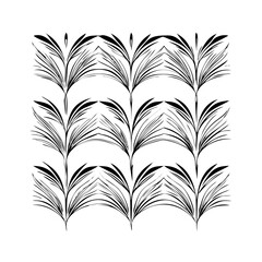 Vector gold leaves on white background isolated. Wavy drawn line branches, nature, plants luxury design elements. Modern floral art deco seamless pattern. Vector damask illustration with leaves. 