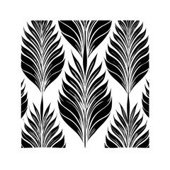 Obraz premium Vector gold leaves on white background isolated. Wavy drawn line branches, nature, plants luxury design elements. Modern floral art deco seamless pattern. Vector damask illustration with leaves. 