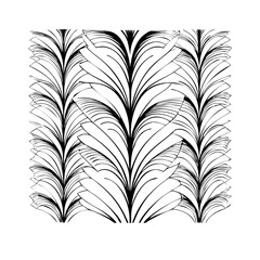 Vector gold leaves on white background isolated. Wavy drawn line branches, nature, plants luxury design elements. Modern floral art deco seamless pattern. Vector damask illustration with leaves. 