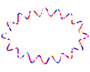 ステンドグラス風吹き出し　三角形模様　細長い丸みのあるギザギザした形