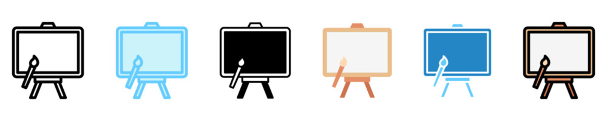 Painting multi style, mini illustration icon. use for modern concept, print, UI, UX kit, web and app development. Vector EPS 10, related to entertainment, festival, funfair and hobbies
