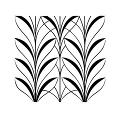 Modern floral art deco seamless pattern. Vector damask illustration with leaves. Decorative botanical background.Vector gold leaf pattern. Floral luxury wallpaper, art deco botanical illustration. 