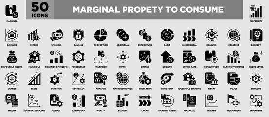 Marginal Property To Consume Iconset Glyph Black