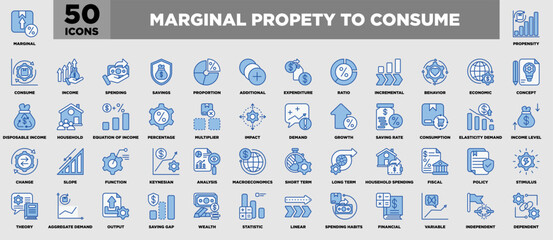 Marginal Property To Consume Iconset Blue White