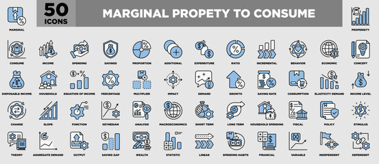 Marginal Property To Consume Iconset Blue Black