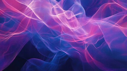 Fototapeta premium Abstract background with flowing shapes in shades of blue purple and pink.