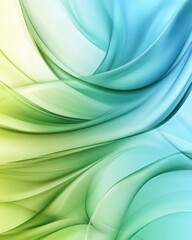 Fototapeta premium Serene gradient wave design in shades of blue and green creating a tranquil and flowing background with a smooth texture and elegant curves for graphic design projects