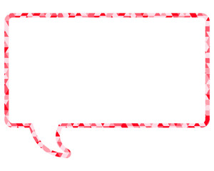 ステンドグラス風吹き出し　三角形模様　四角形
