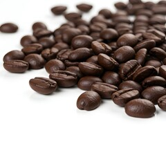 Naklejka premium Rich Dark Roasted Coffee Beans Aromatic, Freshly Roasted Coffee Beans for Brewing Delicious Coffee