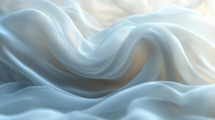 Obraz premium Abstract Wavy Surface with Soft Light and Shadow Displaying Flowing Texture