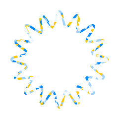 ステンドグラス風吹き出し　三角形模様　丸みのあるギザギザした形