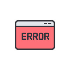 Program error colored icons, minimalist vector illustration ,simple transparent graphic element .Isolated on white background