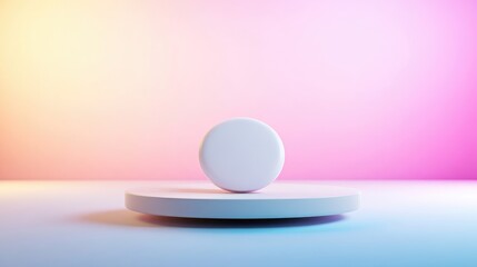Blank,  white,  round,  product,  display,  podium