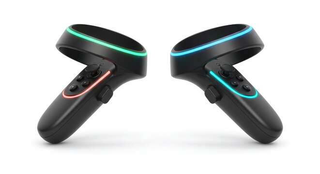 Vr controllers gaming gear virtual reality equipment controllers for immersive games - Powered by Adobe