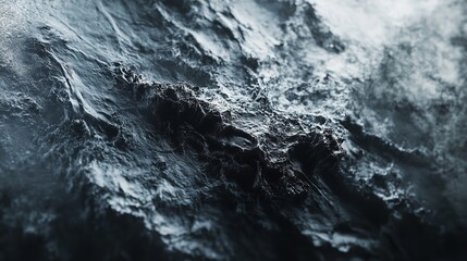 Dark Grey Abstract Textured Background Digital Art High Resolution Dramatic Moody Rock Surface Detailed Design Element  