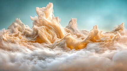 Ethereal Cloud Formations with Soft Colors and Dynamic Textures
