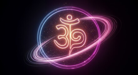 Om Symbol Neon Light