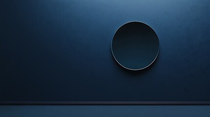 An elegant electronic product banner showcasing a smart home hub system on a sleek, black background with generous copyspace