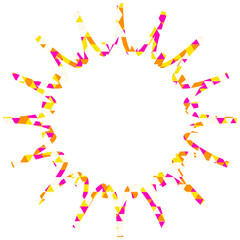 ステンドグラス風吹き出し　三角形模様　ギザギザした形