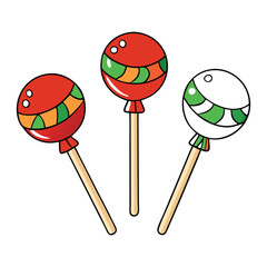 Festive Christmas candy lollipops in fun shapes and bright colors, perfect for holiday treats, stocking stuffers, or sweet decorations full of seasonal cheer.