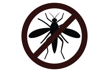 No mosquitoes allowed sign vector illustration 