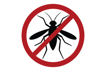 No mosquitoes allowed sign vector illustration 