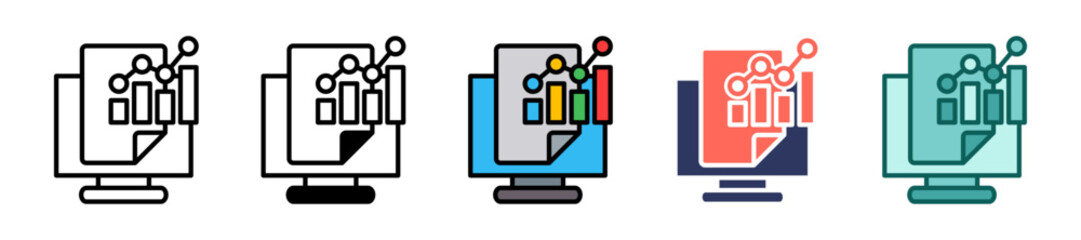 Financial Report multiple icon