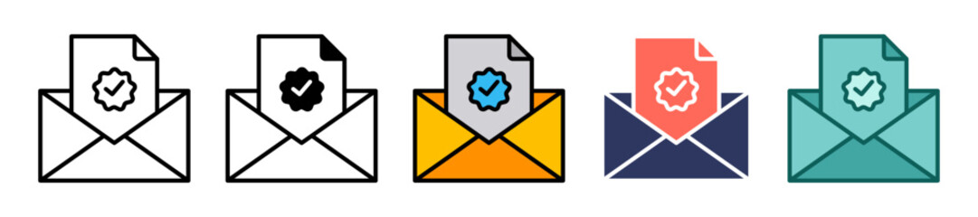 Official Letter multiple icon