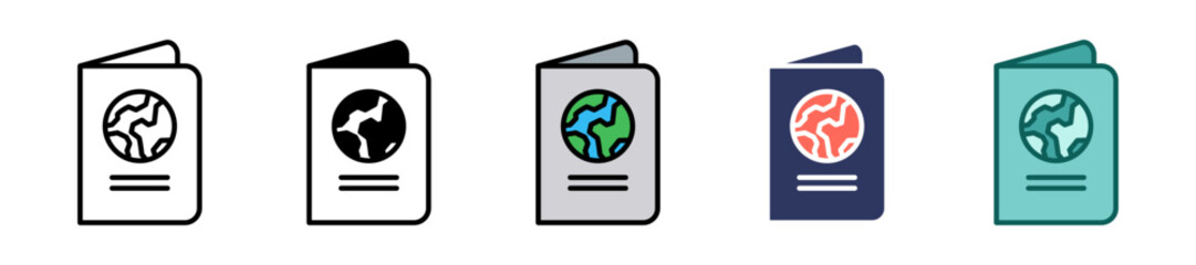 Passport multiple icon - obrazy, fototapety, plakaty