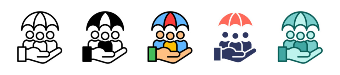 Social Security multiple icon