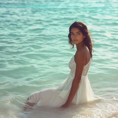 woman at beach