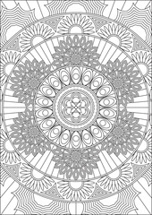 Full Mandala Coloring Page For Adult