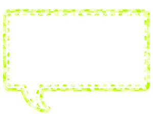 ステンドグラス風吹き出し　三角形模様　四角形