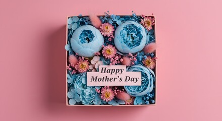 Obraz premium Gift box with flowers and 