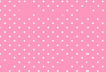 Pink background with small white polka dots, seamless repeat pattern, dots, wallpaper