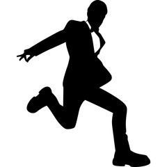 Businessman Flying Silhouette