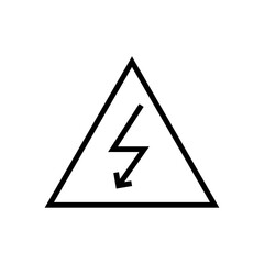 High voltage icon Vector flat thin line, simple illustration for web and app..eps